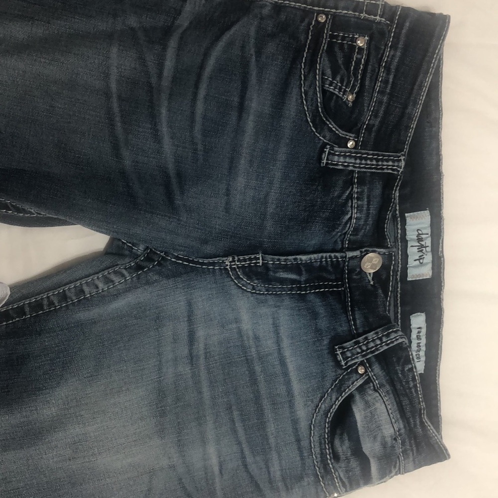 Daytrip Women's Boot Cut Jeans in Dark Wash Blue - Picture 5 of 6